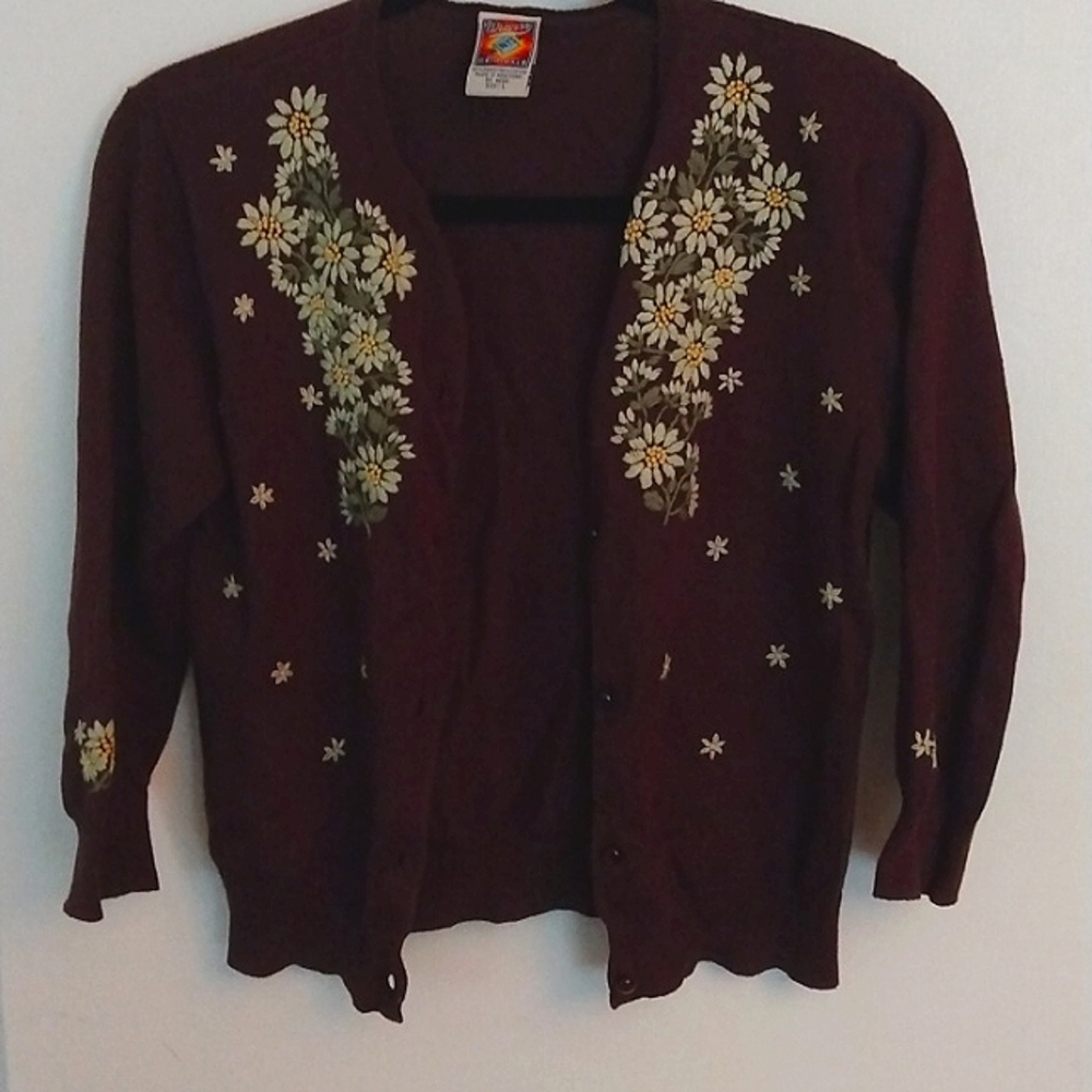 Urchin sweater and brown embroidered sweater